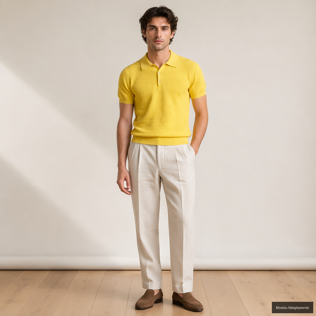 MASQ POLO M/C CON BOTTONI M5426-8001 COL.P30026/0285 - P/E 26 — altra vista
