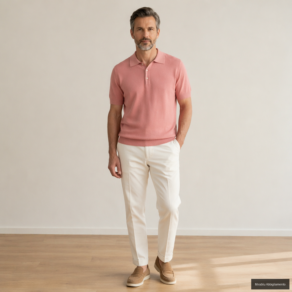 MASQ POLO M/C CON BOTTONI M5426-8038 COL.A33526/0475 - P/E 26 — altra vista
